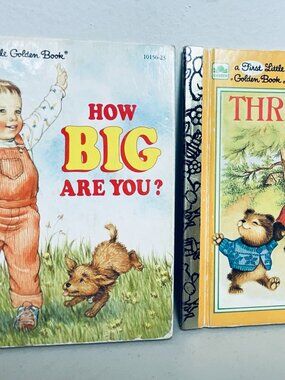 (2) VNTG A First Little Golden Books: The Three Bears 1983/How Big Are You?1993